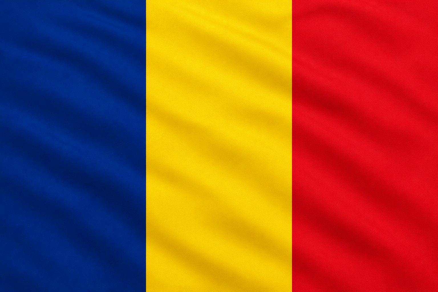 Romanian flag, blue yellow and red