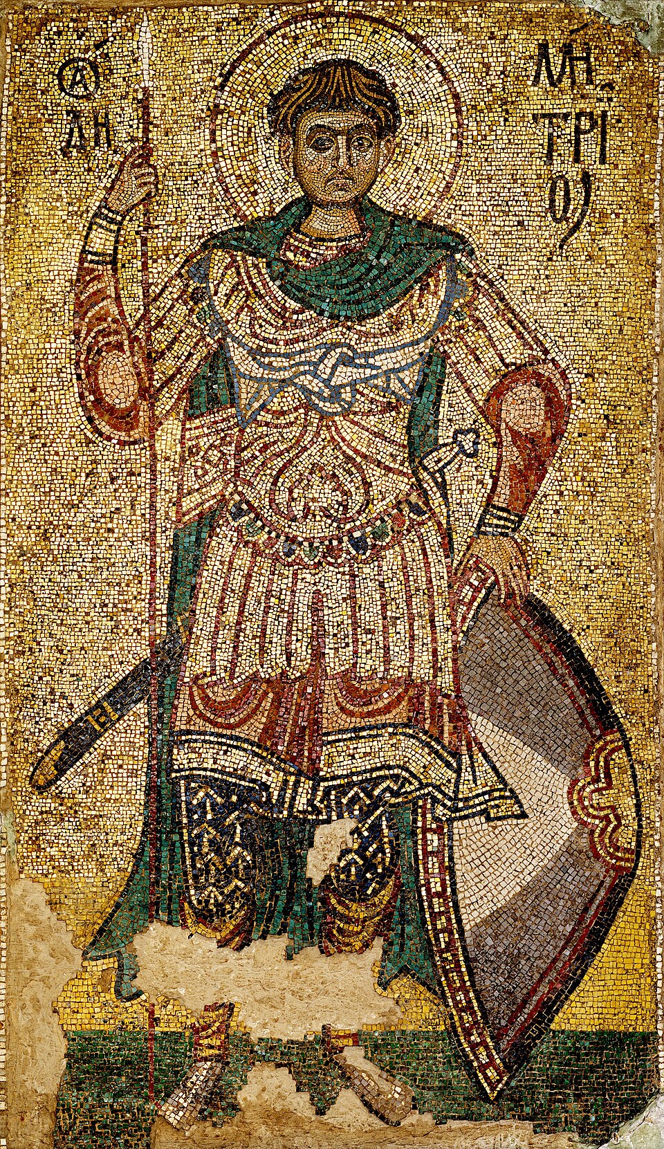 Mosaic of Saint Demetrius of Thessaloniki, Kyiv, early 12th century